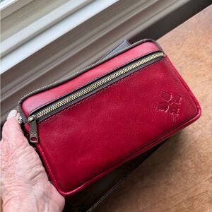 Patricia Nash Red Leather Wristlet darling ruby red wristlet